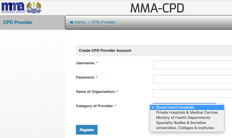 Register as a CPD Provider - Malaysian Medical Resources